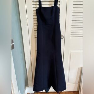 Amsale Ida Dress in Navy
